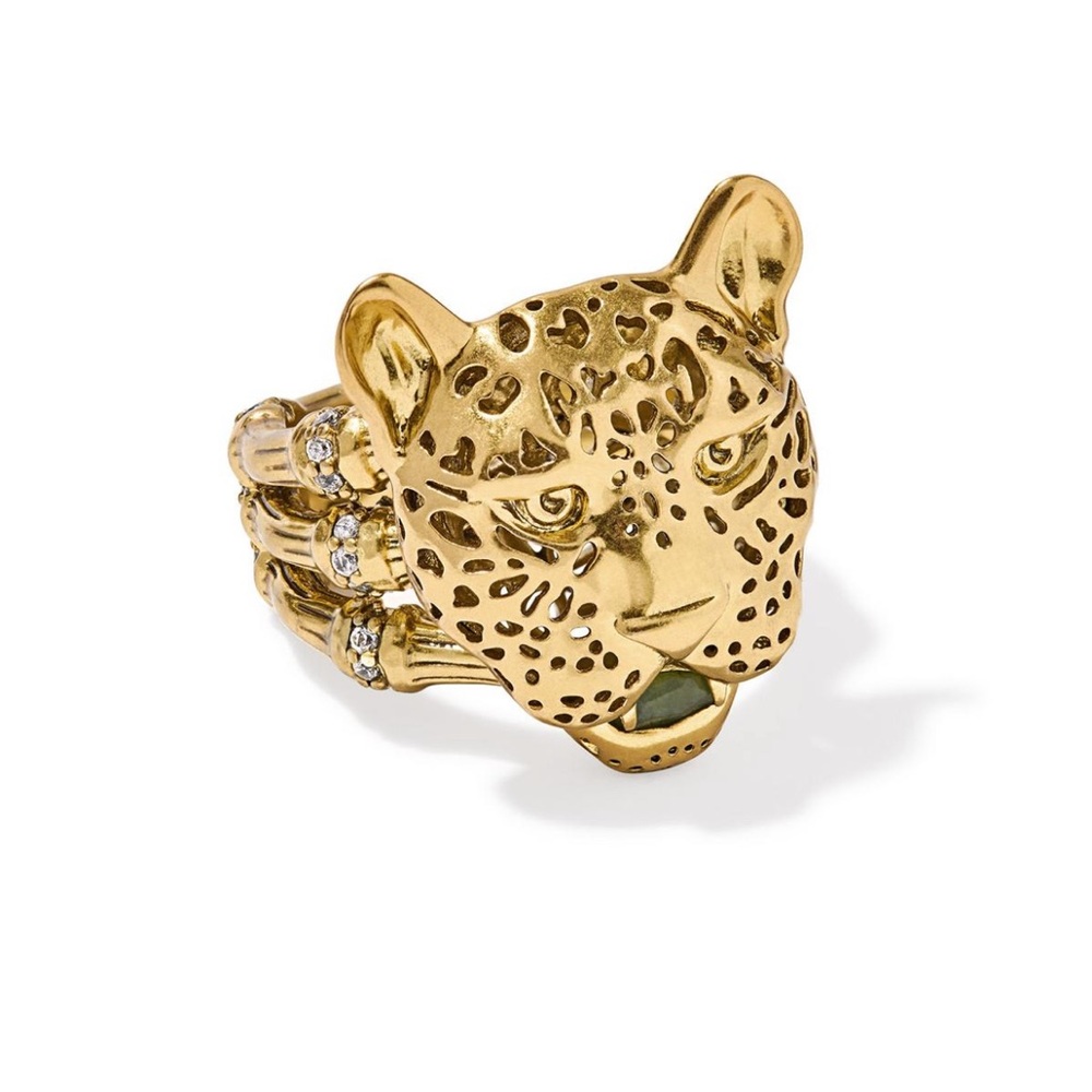 Kendra Scott Maura Vintage Gold Jaguar size 9